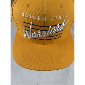 Golden State Warriors‎ Hat Snapback Cap Mens Yellow Mitchell Ness NBA Hardwood